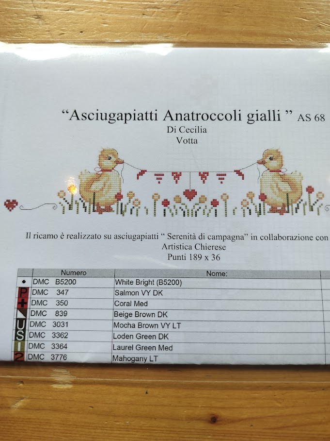 Serenita di Campagna - "Asciugapiatti Anatroccoli gialli" (AS68)