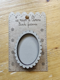 La Maison de Clémence - "Broche corde (donker beige)"