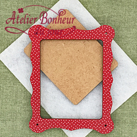 Atelier Bonheur du Jour - Houten kader (rechthoekig rood)