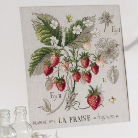 Les brodeuses Parisiennes - Etude au fraises de Veronique Enginger (linnen)