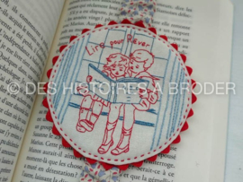 Des Histoires à broder - Boekenlegger "Lire pour rêver" (stitchery)