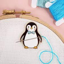 Caterpillar Cross Stitch - Magnetic Needle Minder - "Pinguin"