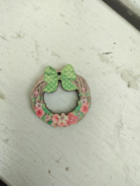 Atelier Bonheur du Jour - "Krans, groene strik"