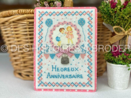 Des Histoires à broder - Carte "Heureuse Anniversaire"