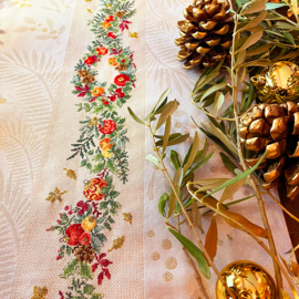 Les Brodeuses Parisiennes - "Elégance Festive" (chemin de table - aïda)
