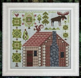 Cottage Garden Samplings - "Log Cabin (Fabulous House Series nr. 12)