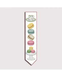 Le Bonheur des Dames - réf. 4712 - Macarons - Marque-page (broderie traditionelle))