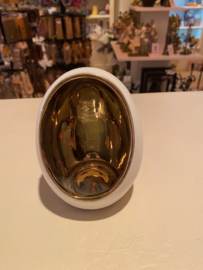 Theelicht Pim XL wit/goud