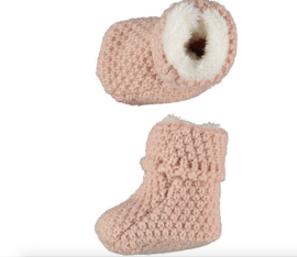 Baby Booties knit in giftbox Old Pink