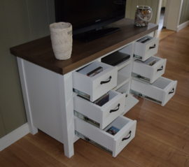 Landelijk TV-meubel 125 cm breed x 50 cm diep x 75 cm hoog