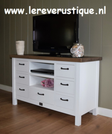 Landelijk TV-meubel 125 cm breed x 50 cm diep x 75 cm hoog