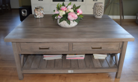 Eiken salontafel in de kleur Ash Grey 130 x 100 x 55 cm XR