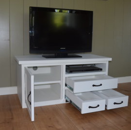 Landelijk TV-meubel in wit 110 x 50 x 50 cm hg