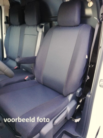 Maatwerk Autostoelhoes 2 x voorstoel  Nissan NV 200  (1+1)  STOF  Bouwjaar 2010>