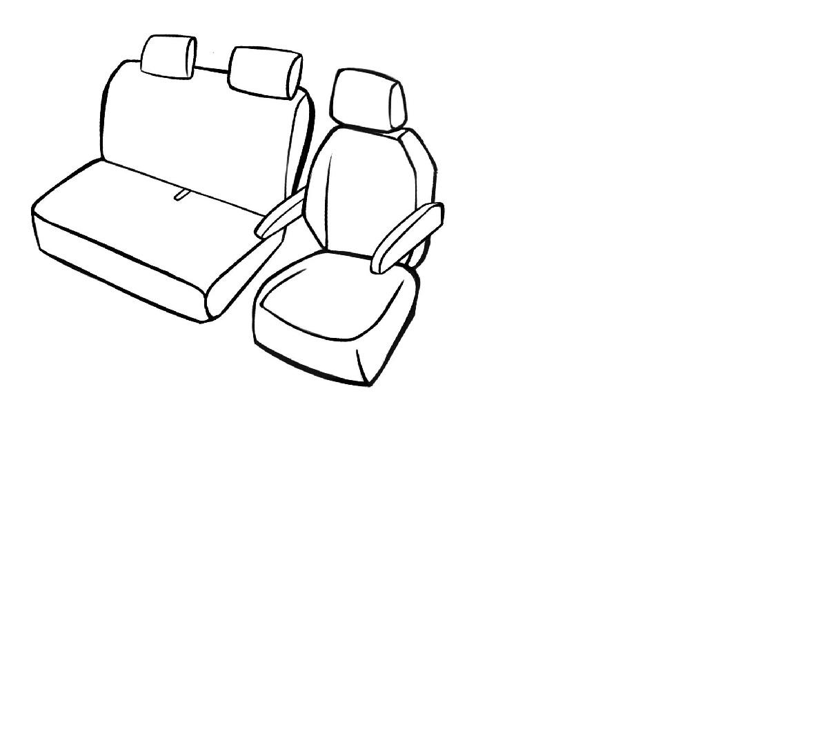 LUXE VERSIE VW T5 2003-2015 2+1