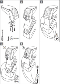 Armsteun Citroën C3 2009-2016 en DS 3 2010-heden Armster 2 / ZWART