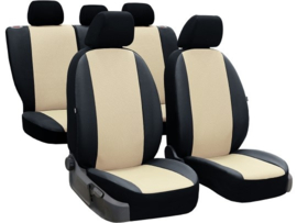 Maatwerk Mitsubishi  PERLINE - Complete stoelhoesset - geperforeerd KUNSTLEER
