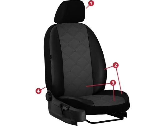 Autohoezen voor Alfa Romeo 145 (1994-2000).  De meetleren hoezen passen op de Alfa Romeo 145 (1994-2000).  Constructie van de kap