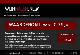 Waardebon 75,-