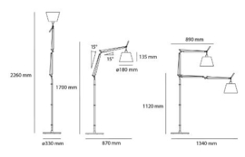 Artemide Tolomeo Basculante Floor