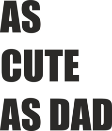 strijkapplicatie as cute as dad