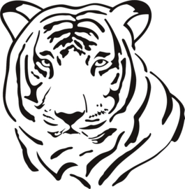 strijkapplicatie tijger