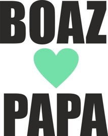strijkapplicatie naam loves papa strak