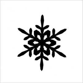 Strijkapplicatie sneeuwvlok 1 (enkel)