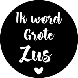 strijkapplicatie Ik word grote Zus cirkel!