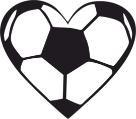 Strijkapplicatie EK voetbal hart