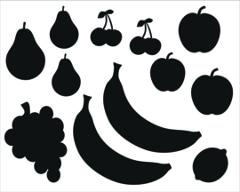 Statische stickers keukentje fruit