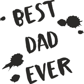 strijkapplicatie best dad ever verfspetters