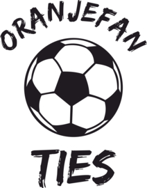 Strijkapplicatie EK  naam 'Oranjefan' voetbal