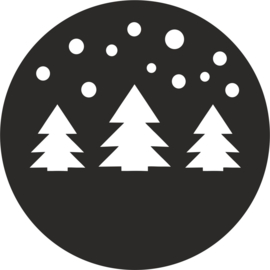 strijkapplicatie kerstbomen sneeuw kerstbomen
