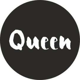 strijkapplicatie queen cirkel