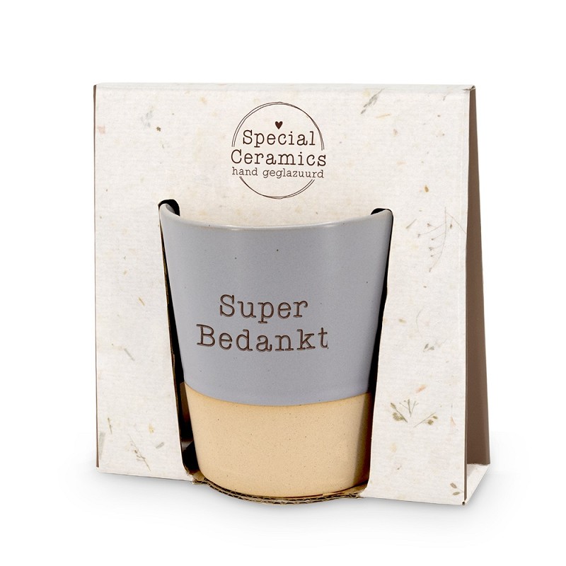 Mok | Bedankt | geglazuurd