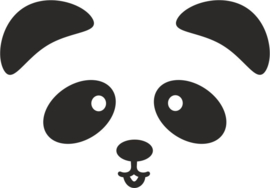 Muursticker panda snoet