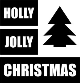 strijkapplicatie holly jolly kerstboom