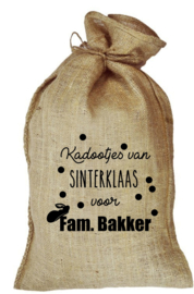 Jute zak - kadootjes van sinterklaas confetti