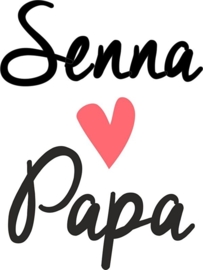 strijkapplicatie naam loves papa