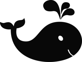 Strijkapplicatie walvis