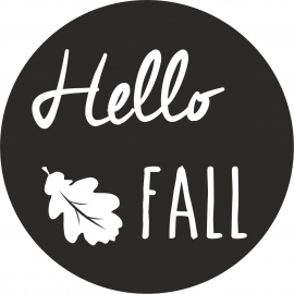 Strijkapplicatie hello fall