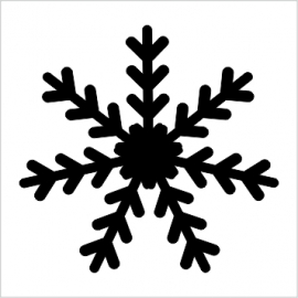 Strijkapplicatie sneeuwvlok 2 (enkel)