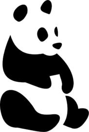 Muursticker Pandabeer
