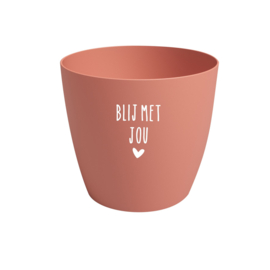 Bloempotje | Blij met jou | terra roze