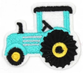 Patch tractor blauw