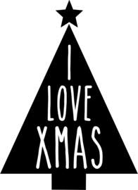 strijkapplicatie kerst i love xmas