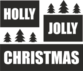 strijkapplicatie holly jolly kerstbomen