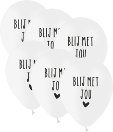 6 ballonen 'blij met jou'