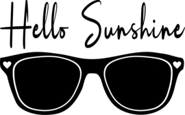 Strijkapplicatie Hello Sunshine hartjes